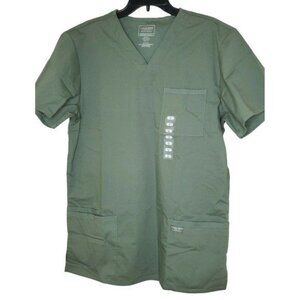 Men's Tall Olive Green 2-Way Stretch Scrub Top Style WW695T - Durable